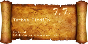 Terhes Titán névjegykártya
